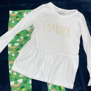 Rae Dunn size 5/6 girls St. Patrick’s Day outfit! Worn one time!